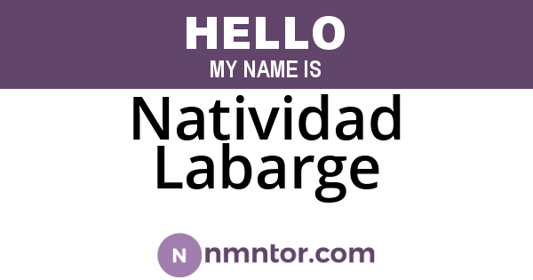 Natividad Labarge