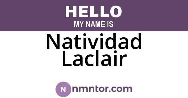 Natividad Laclair