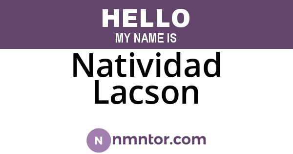 Natividad Lacson