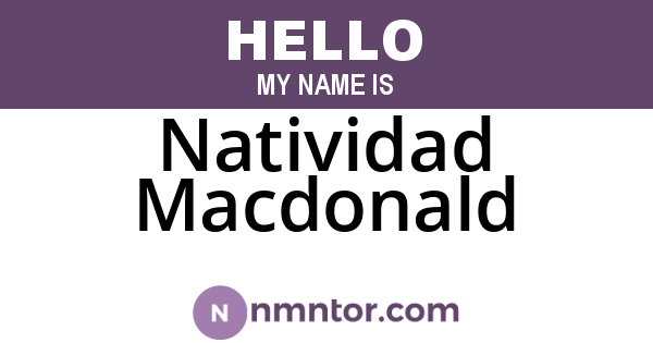 Natividad Macdonald