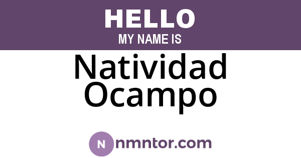 Natividad Ocampo