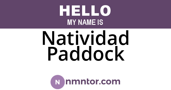 Natividad Paddock