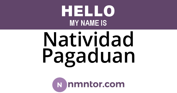 Natividad Pagaduan