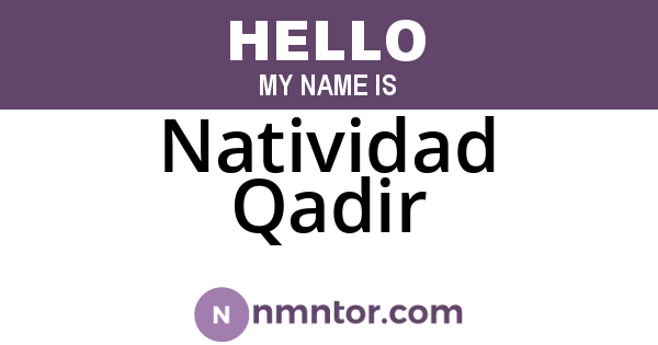 Natividad Qadir