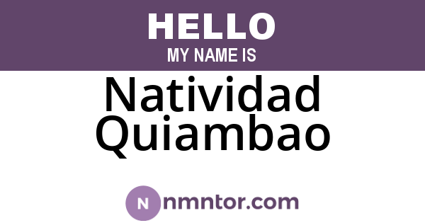 Natividad Quiambao