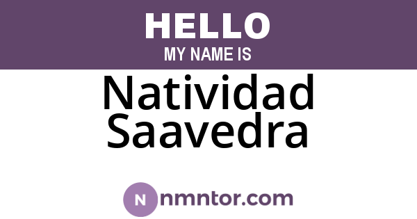 Natividad Saavedra