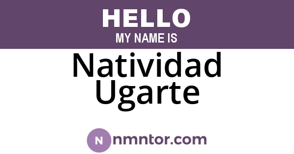 Natividad Ugarte