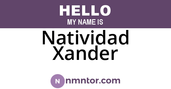 Natividad Xander