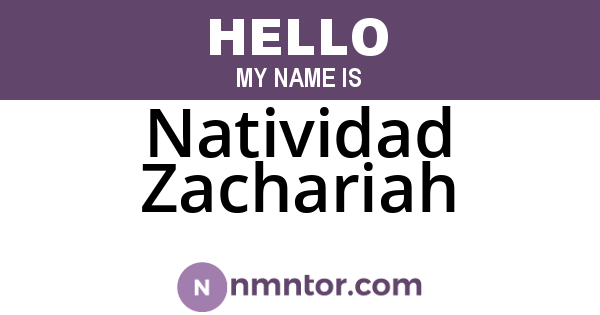 Natividad Zachariah
