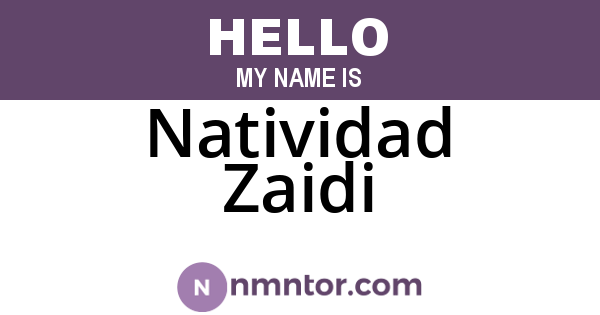 Natividad Zaidi
