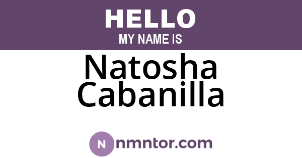Natosha Cabanilla