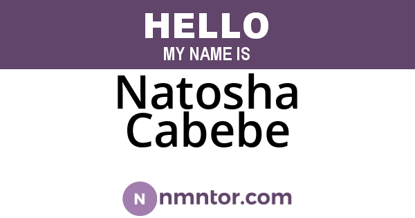 Natosha Cabebe