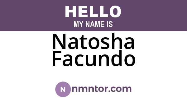Natosha Facundo