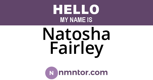 Natosha Fairley