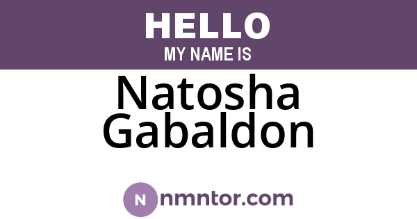 Natosha Gabaldon