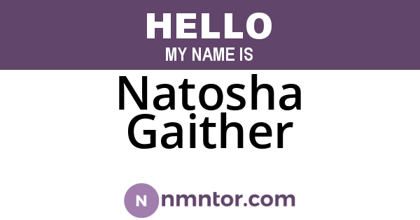 Natosha Gaither