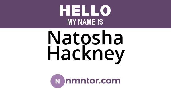 Natosha Hackney