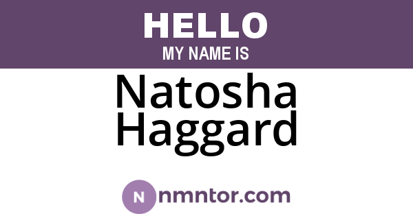 Natosha Haggard