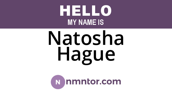 Natosha Hague
