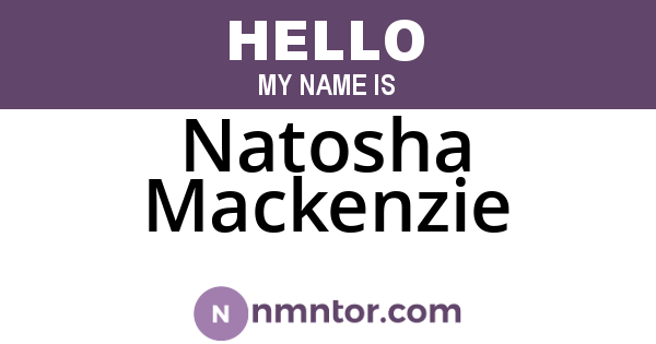 Natosha Mackenzie
