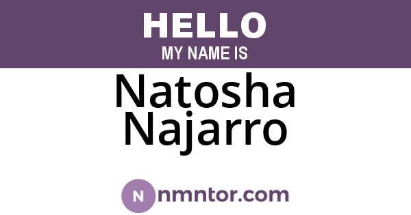 Natosha Najarro