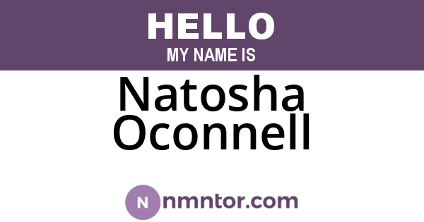 Natosha Oconnell