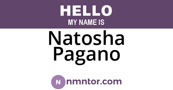 Natosha Pagano