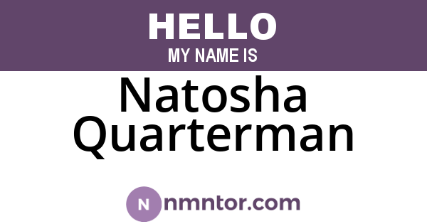 Natosha Quarterman
