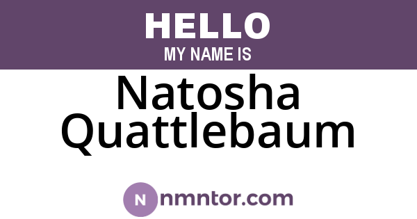 Natosha Quattlebaum