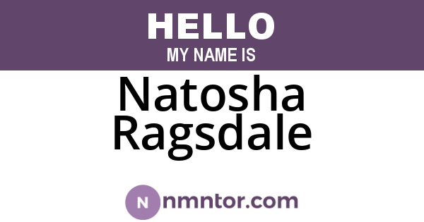 Natosha Ragsdale