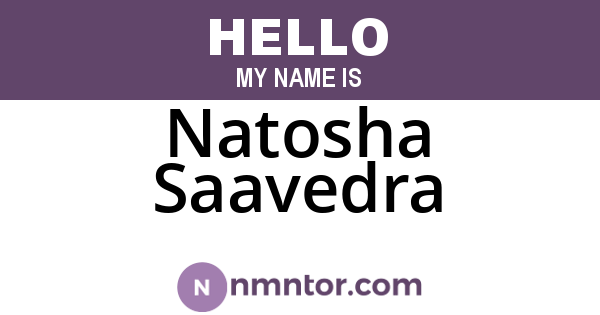 Natosha Saavedra