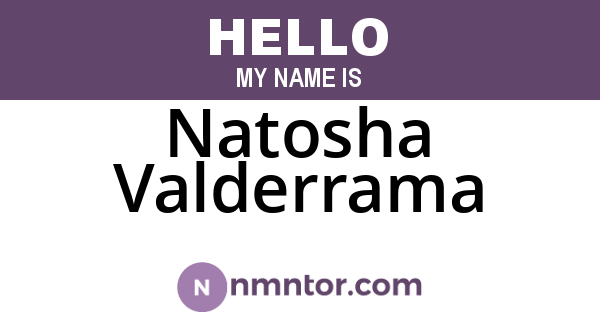 Natosha Valderrama
