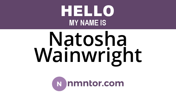Natosha Wainwright