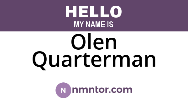 Olen Quarterman