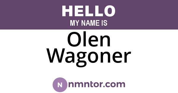 Olen Wagoner