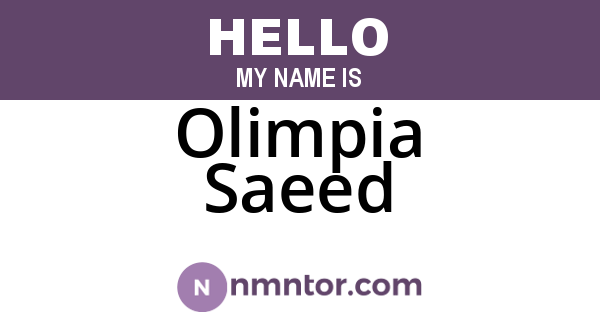 Olimpia Saeed