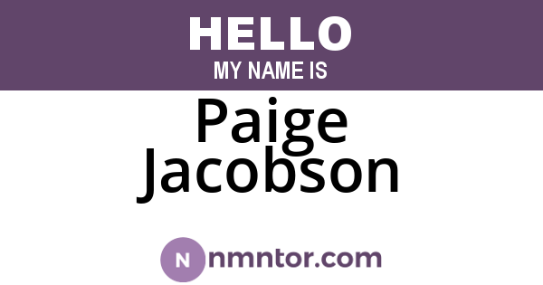 Paige Jacobson