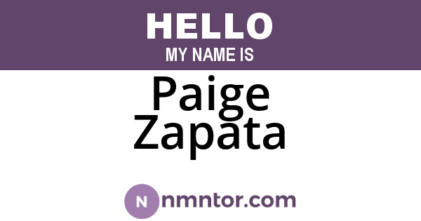 Paige Zapata