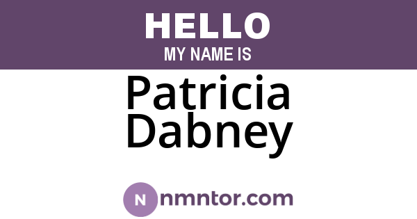 Patricia Dabney