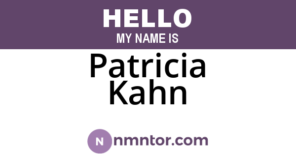 Patricia Kahn