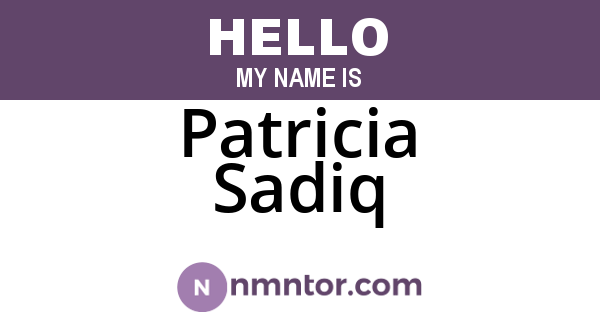 Patricia Sadiq