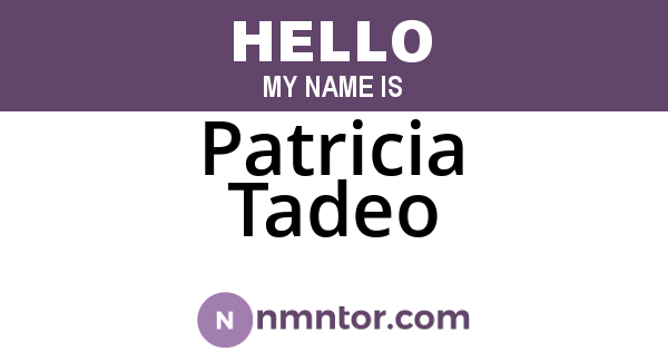 Patricia Tadeo