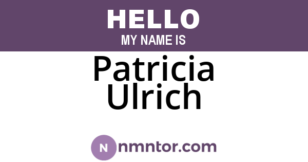 Patricia Ulrich