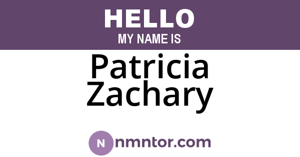 Patricia Zachary
