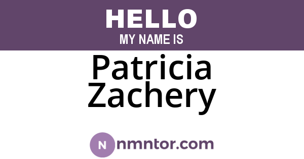 Patricia Zachery