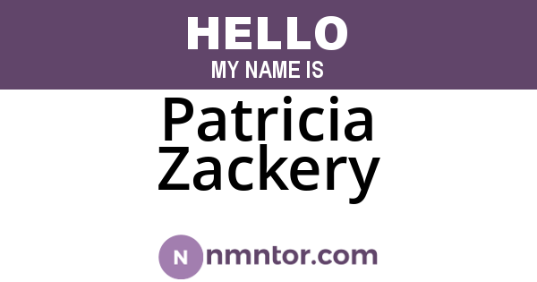Patricia Zackery
