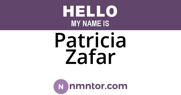 Patricia Zafar
