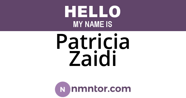 Patricia Zaidi