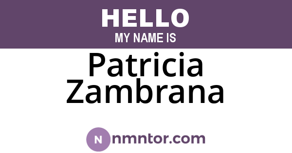 Patricia Zambrana