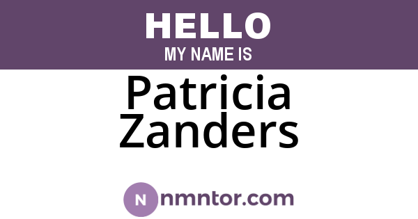Patricia Zanders
